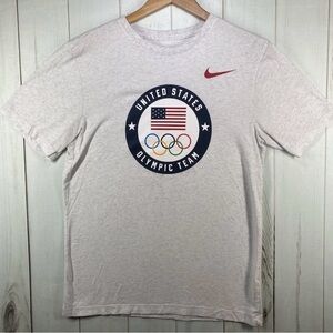 United States Olympic Team Shirt Mens Small Gray Nike Dri-FIT USA Olympics Tee